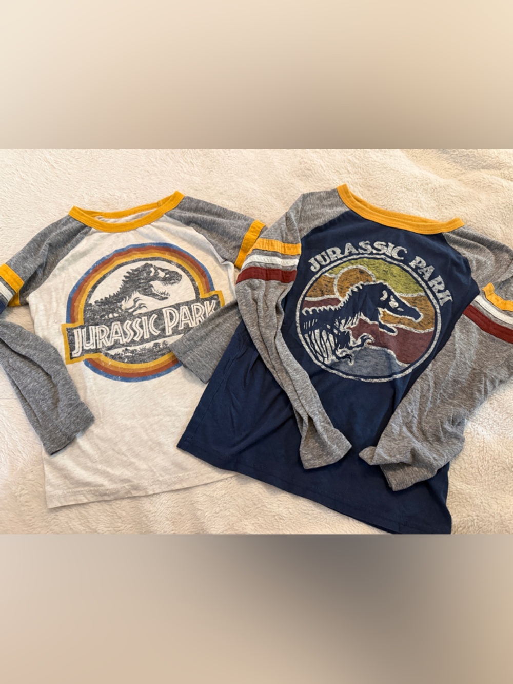 (2) Jurassic Park LS Tees: size 6 and size 7